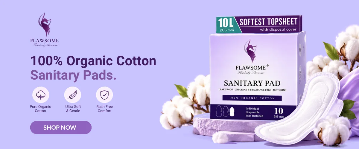 Flawsome 100% organic cotton sanitary pads